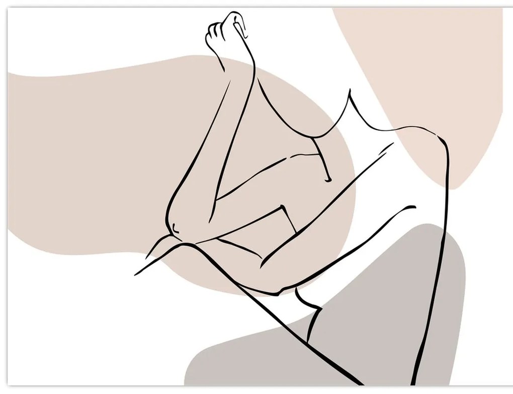 Kép - Női test vonal művészet N⁰1 (90x60 cm)