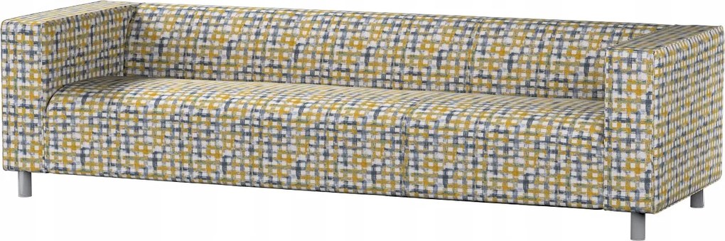 Klippan 4 személyes kanapé huzat Ikea kék-sárga kockás