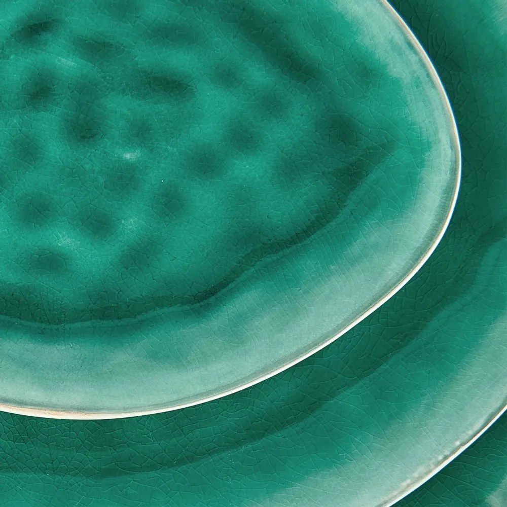 DE LA ROYA lapostányér sötétzöld, 28,7 cm