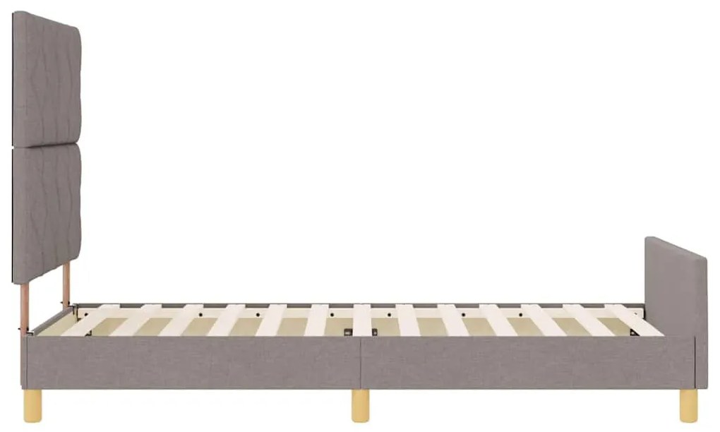Ágykeret fejtámlával Tópszínű 100 x 200 cm szövet