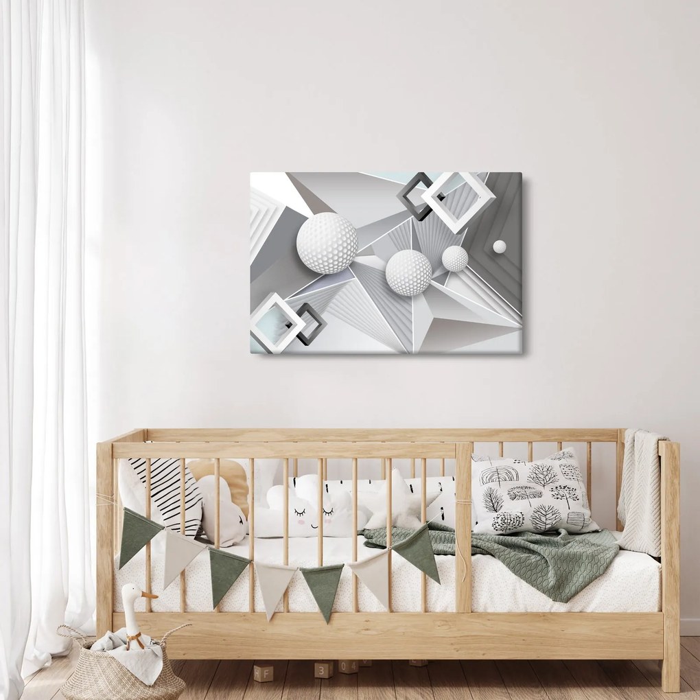 Geometriai absztrakt kép (90x60 cm)