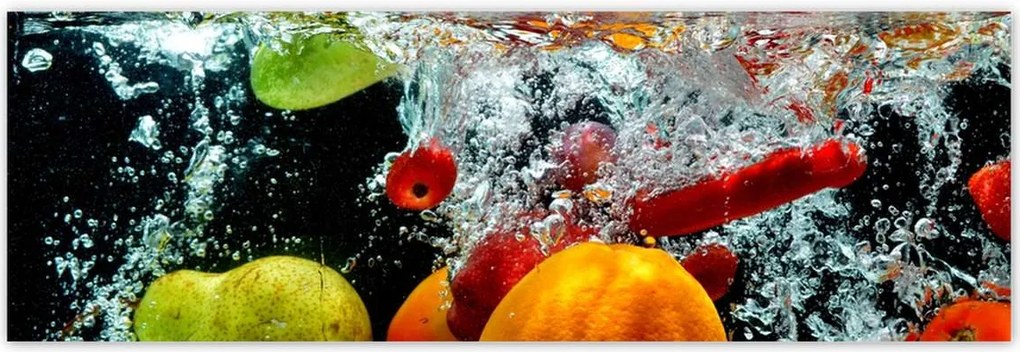 Poszterek 200x66 Gyümölcsök és zöldségek a vízben
