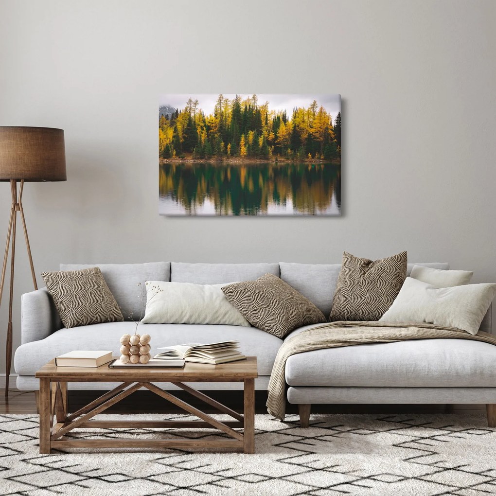 Erdei tó képe (90x60 cm)
