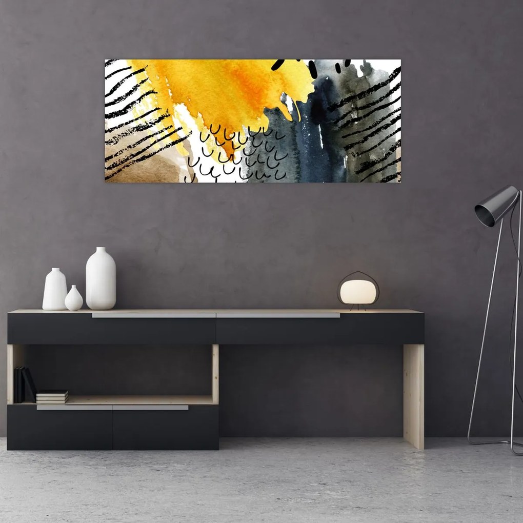 Kép - Absztrakt akvarell (120x50 cm)