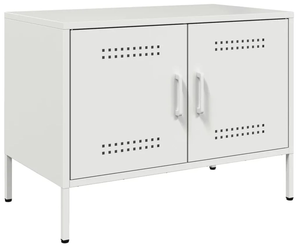 2 db fehér acél TV-szekrény 68 x 39 x 50,5 cm