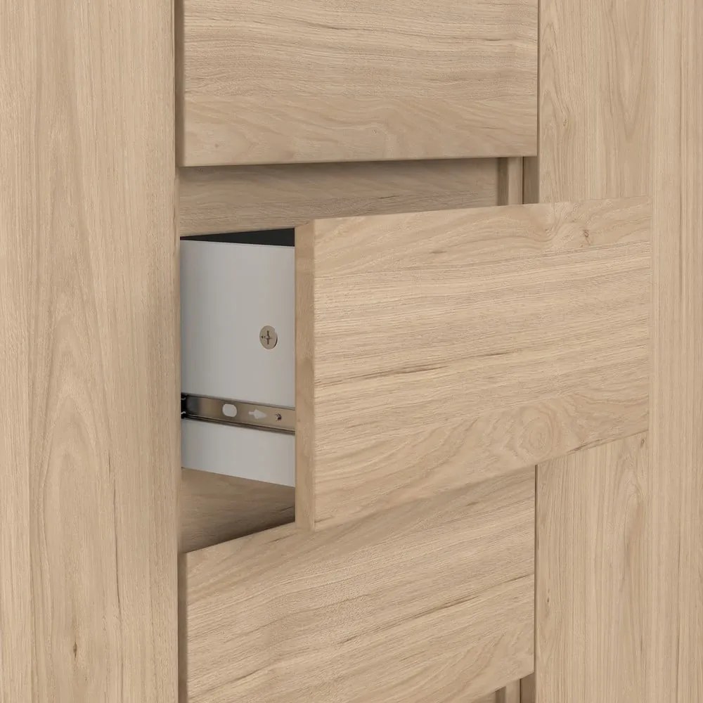 Natúr színű komód tölgyfa dekorral 121x91x50 cm Naia – Tvilum