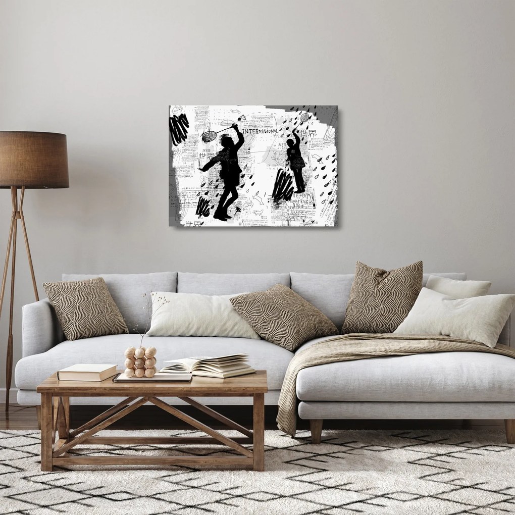 Kép - Street art - zűrzavar (üvegen) (70x50 cm)