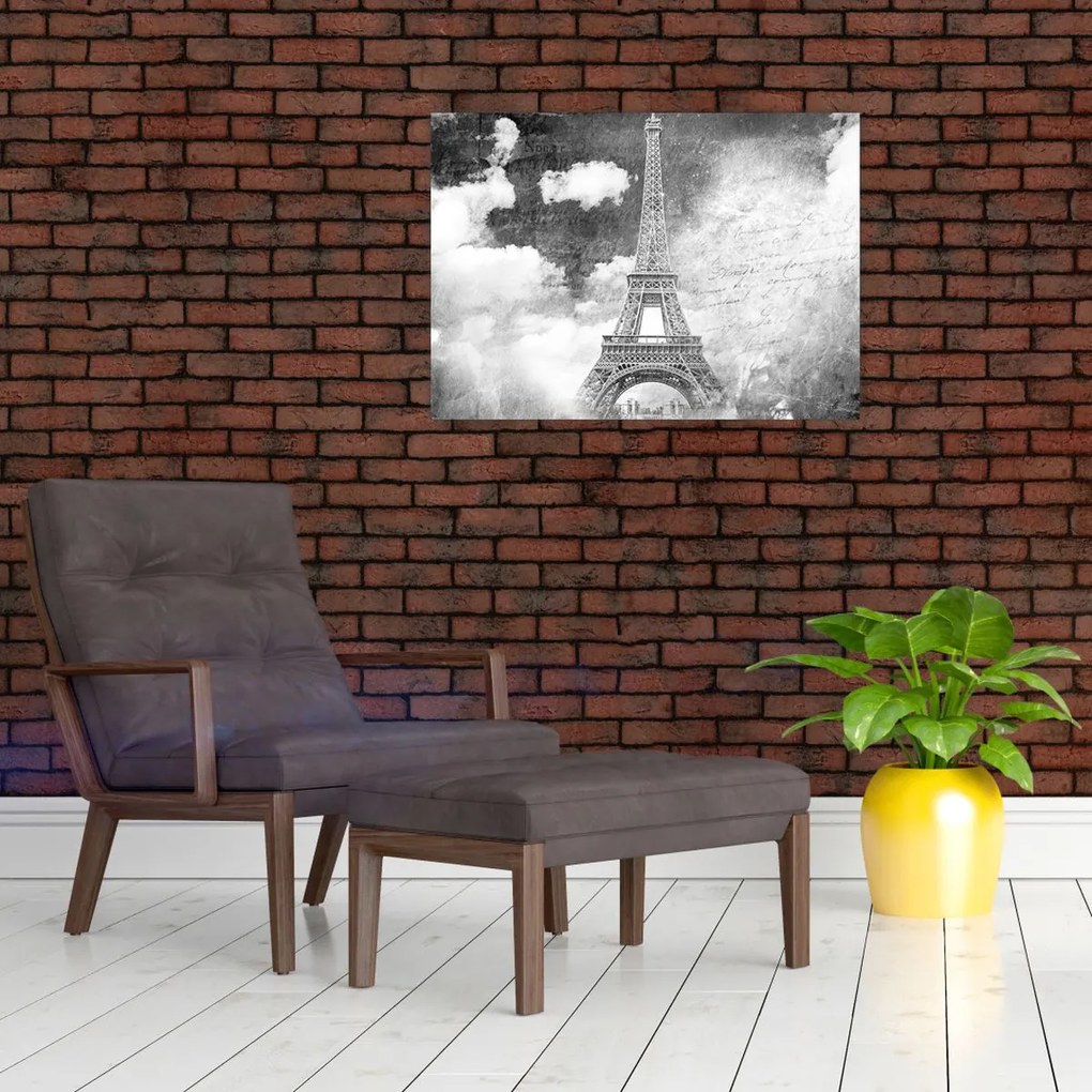 Üveg kép - Vintage Üveg képeslap a városról N⁰3 (70x50 cm)
