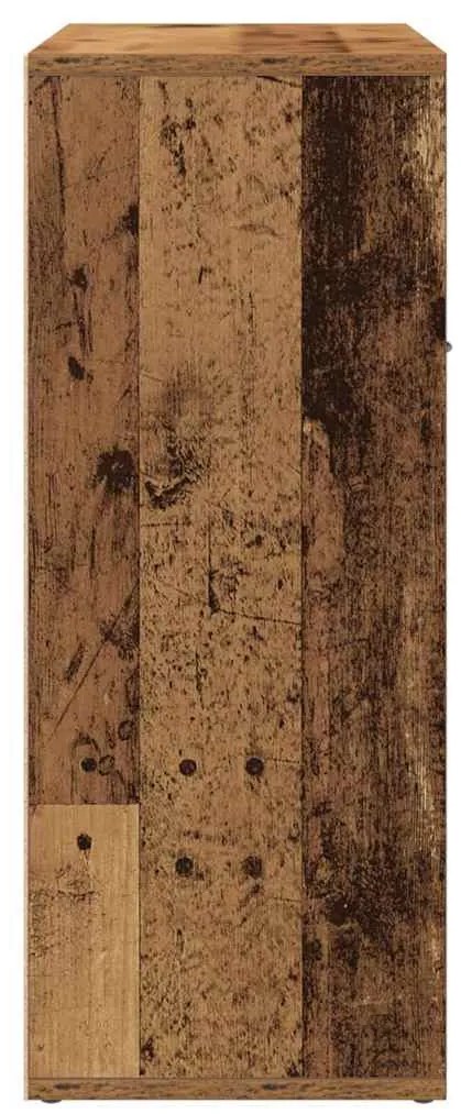antik fa színű szerelt fa tálalószekrény 60x30x75 cm
