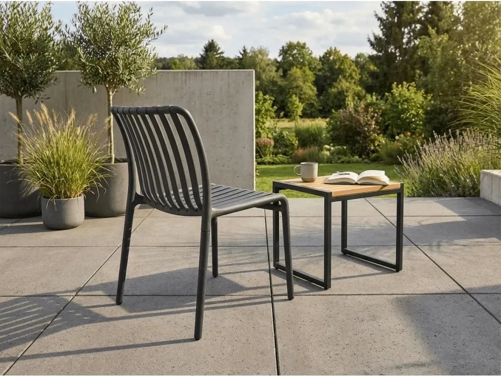 Műanyag szék TREGO, antracit színű