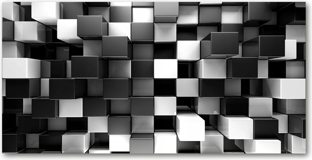 Konyhai panel Absztrakt kocka 140x70 cm Ragasztó