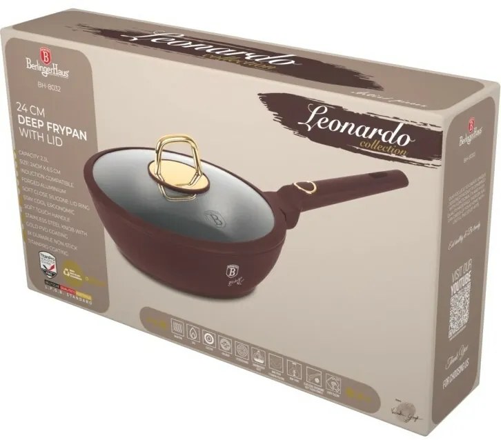 BerlingerHaus Leonardo 24 cm mély serpenyő fedéllel