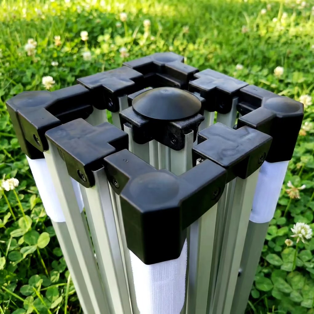 Összecsukható Kerti Pavilon 3x3 m | Prémium UV/PVC Védelem | Masszív BRIMO Vázszerkezet | Gyors Összeszerelés Szerszám Nélkül - falak nélkül - Piros