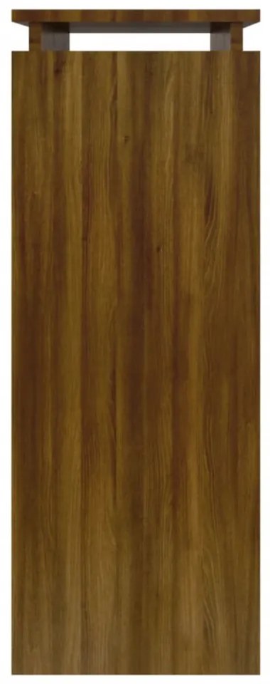 barna tölgy színű szerelt fa tálalóasztal 80 x 30 x 80 cm