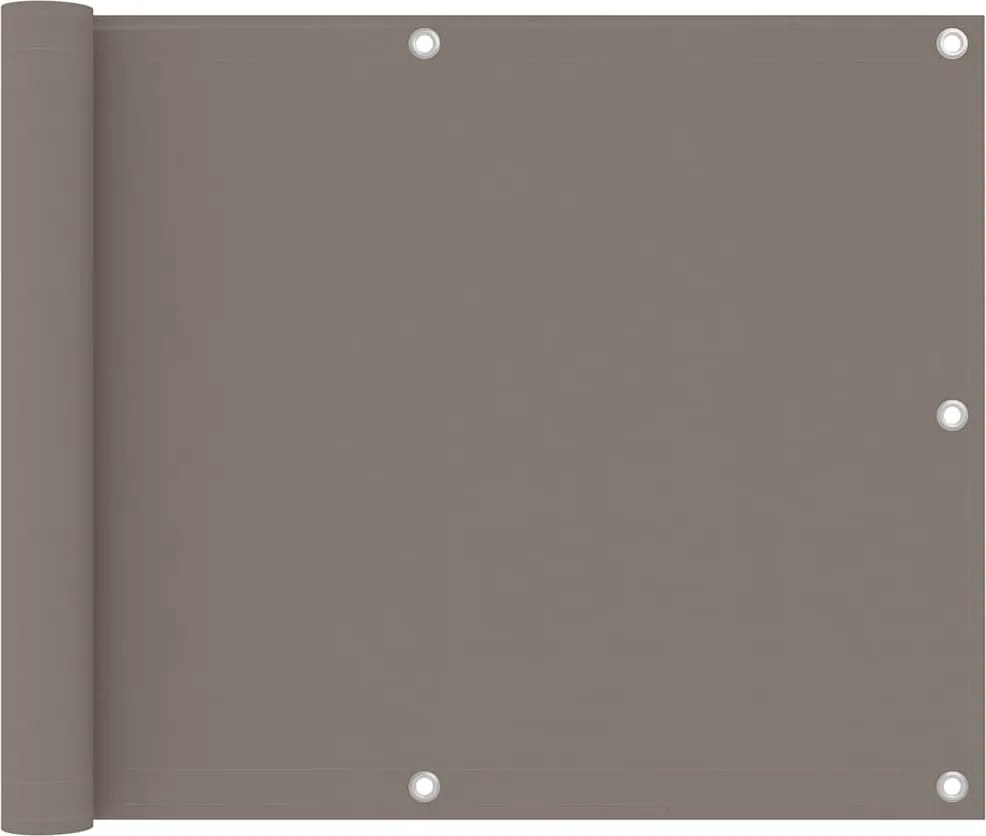 vidaXL tópszínű oxford-szövet erkélyparaván 75 x 600 cm