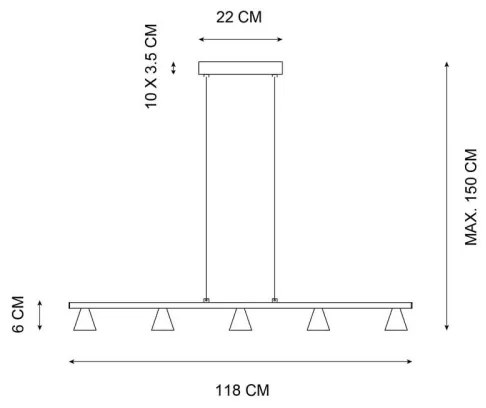 Lucide 79482/30/12 - LED Dimmelhető csillár zsinóron DELANO 5xLED/5W/230V