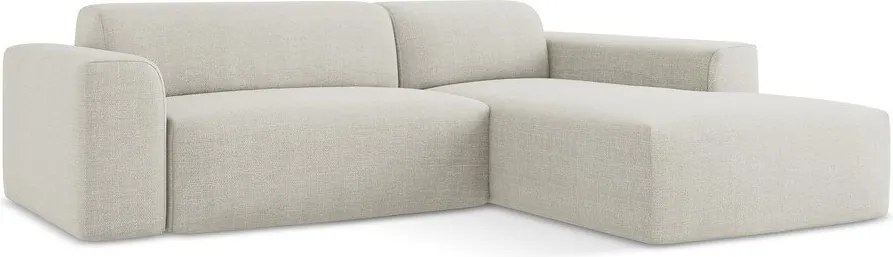 Bézs sarokkanapé (jobb oldali-heverő résszel) Keli – Makamii