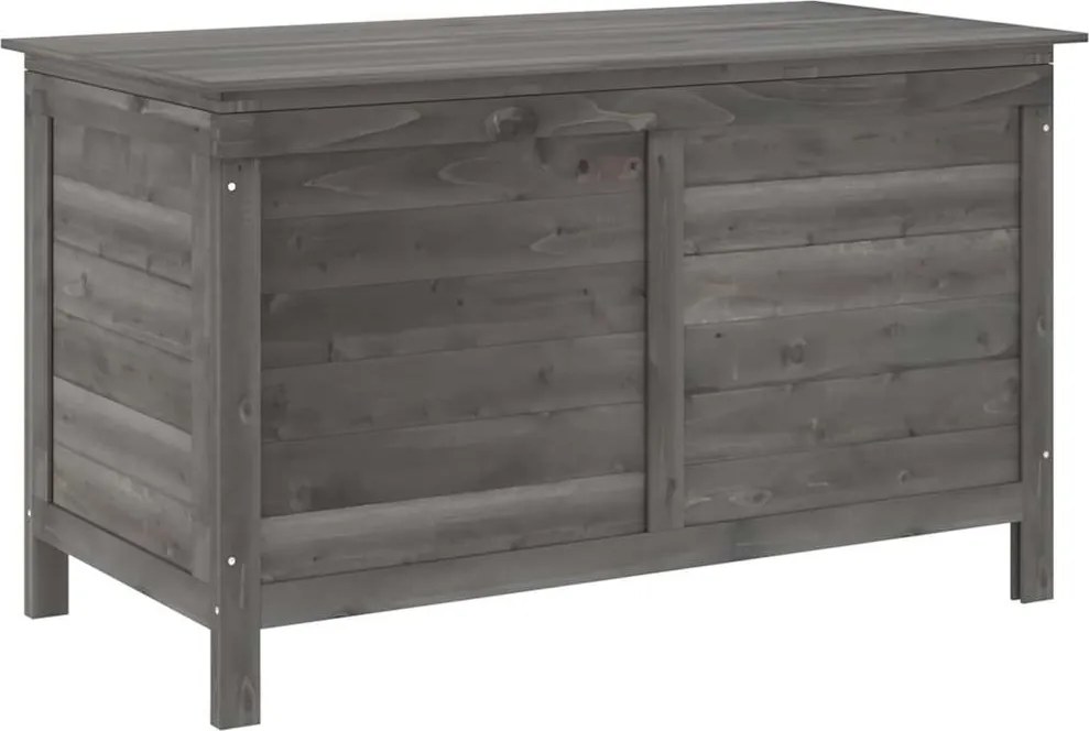 vidaXL fehér tömör fenyőfa kerti tárolóláda 99 x 49,5 x 58,5 cm