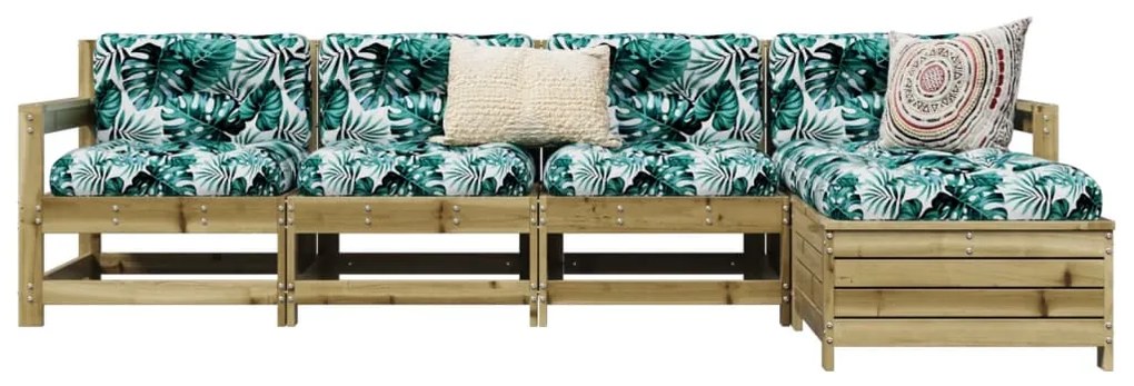 vidaXL 5 részes impregnált fenyőfa kerti kanapészett