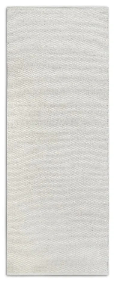 Krémszínű kézi szövésű gyapjúkeverék futószőnyeg 80x200 cm Pradesh Natural White – Elle Decoration