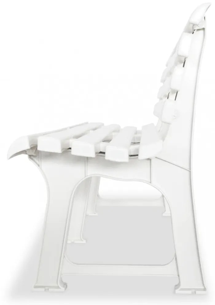 fehér műanyag kerti pad 145,5 cm