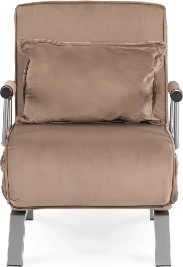 Dönthető fotel bézs bársony kárpittal – BART