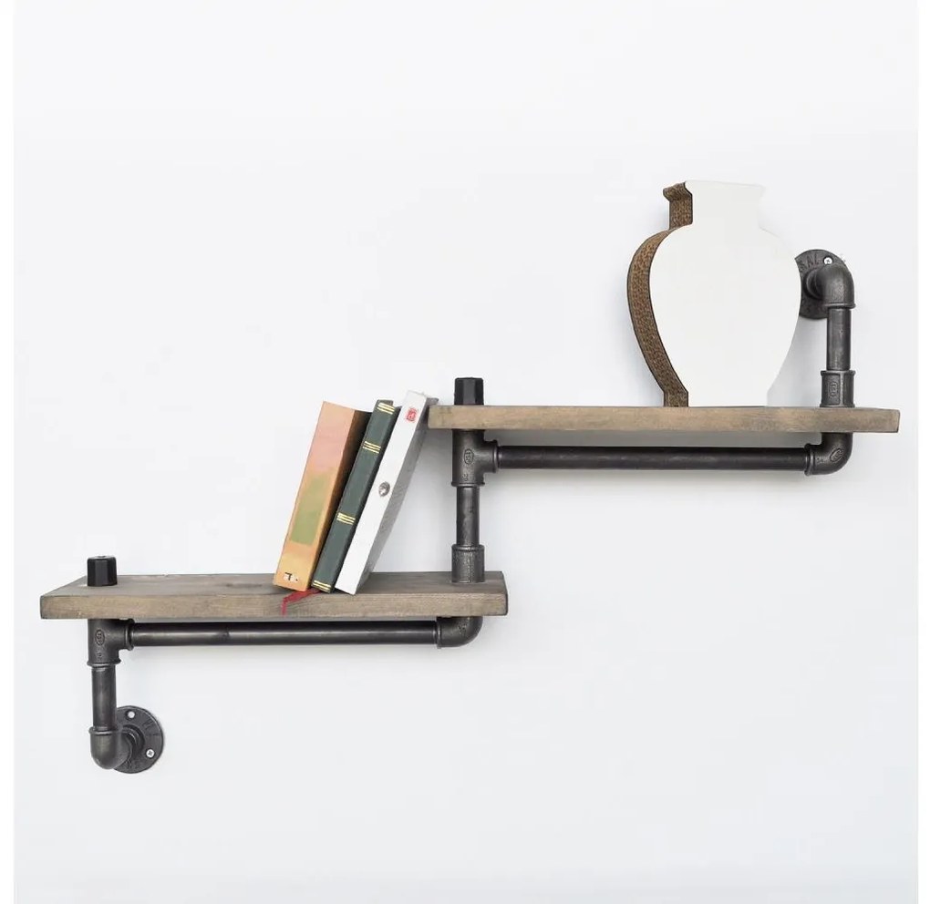 Fali polc BORURAF 35x75 cm fenyő