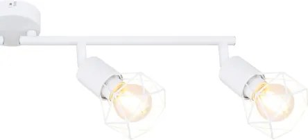 Globo 54802W-4 Spotlámpa fém fehér, rácsból font búrával. HxSZxM:600x80x195, exkl. 4xE14 40W 230V
