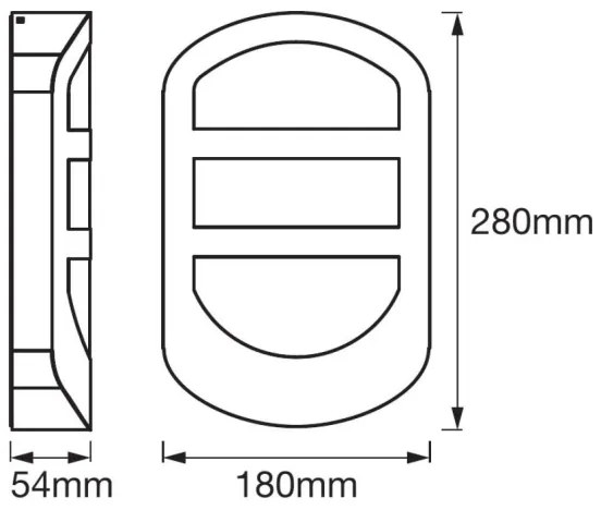 Ledvance - LED Kültéri fali lámpa PLATE LED/12W/230V IP44