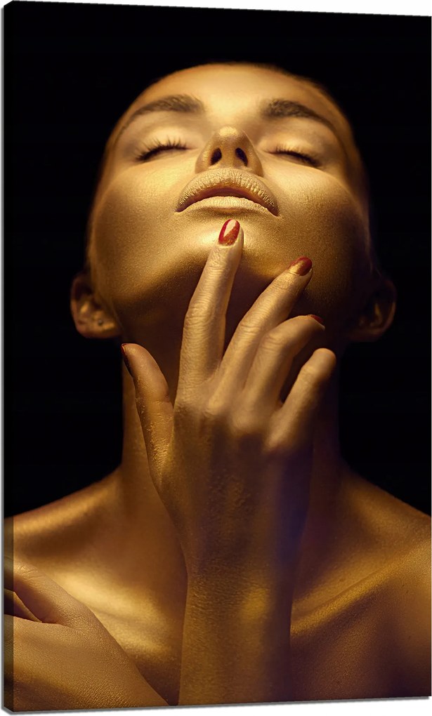 Vászonkép Nő pózol Arany test 60x100 cm Ideális ajándék