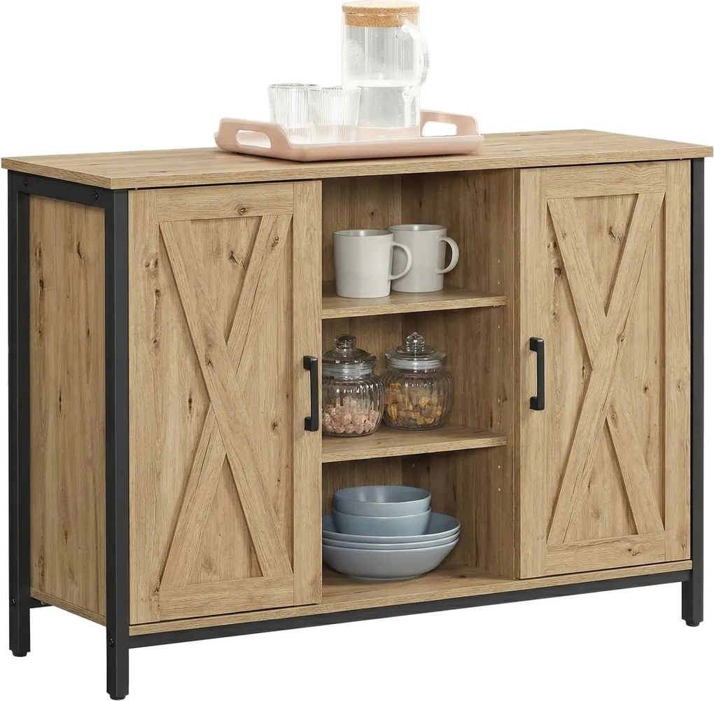 Komód TAYLOR ARTISAN nyitott polcokkal, 100x70cm