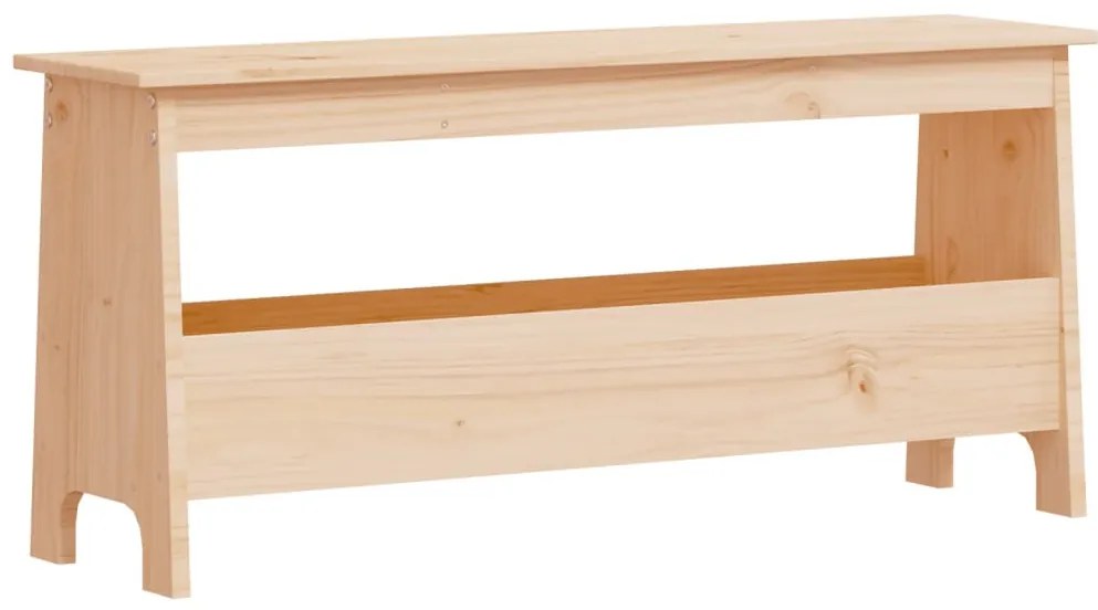 tömör fenyőfa előszoba pad 100 x 28 x 45 cm