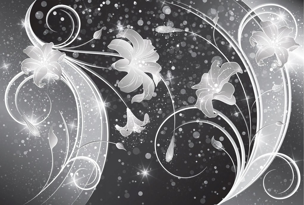 Fotótapéta Liliomok spirálok virágok elegancia modernség 300x210 +ragasztó