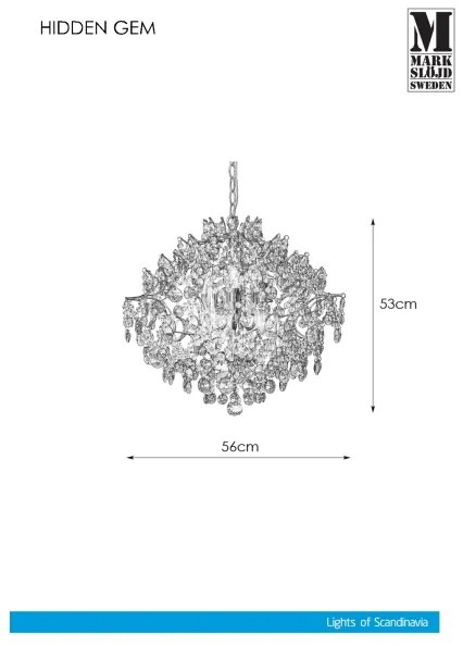 Markslöjd 107415 - Kristály csillár láncon HIDDEN 6xE14/40W/230V