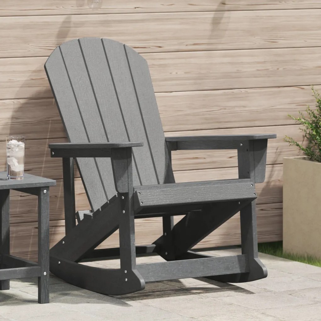 Adirondack hintaszék Világosszürke 73.5x92x90 cm HDPE