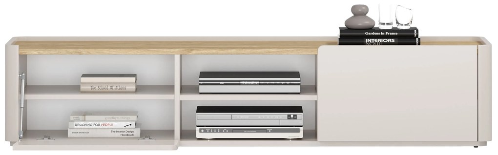 Elivo TV-szekrény 170 cm fiókkal - kasmír / olajozott tölgy