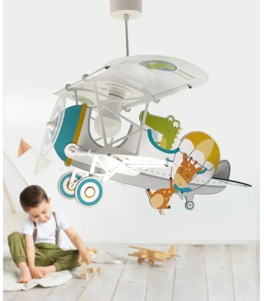 Dalber 54542 - LITTLE CROCODILE gyereklámpa 1xE27/15W/230V