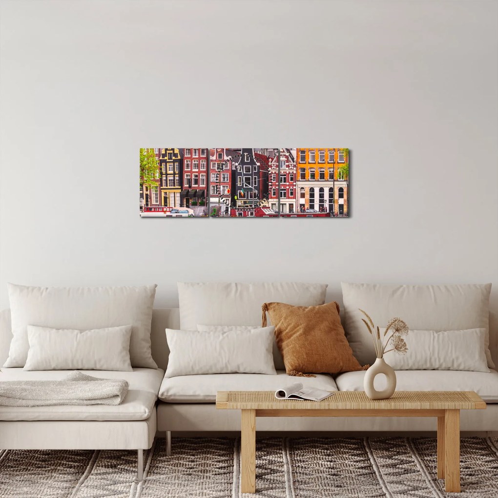 Kép - Amszterdam, táncházak (órával) (90x30 cm)