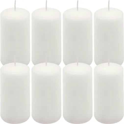 Gyertyakészlet 8 db magasság  10 cm fehér