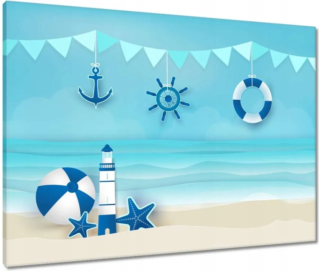 Vászonkép 80x60 Gyerek tengerész motívum