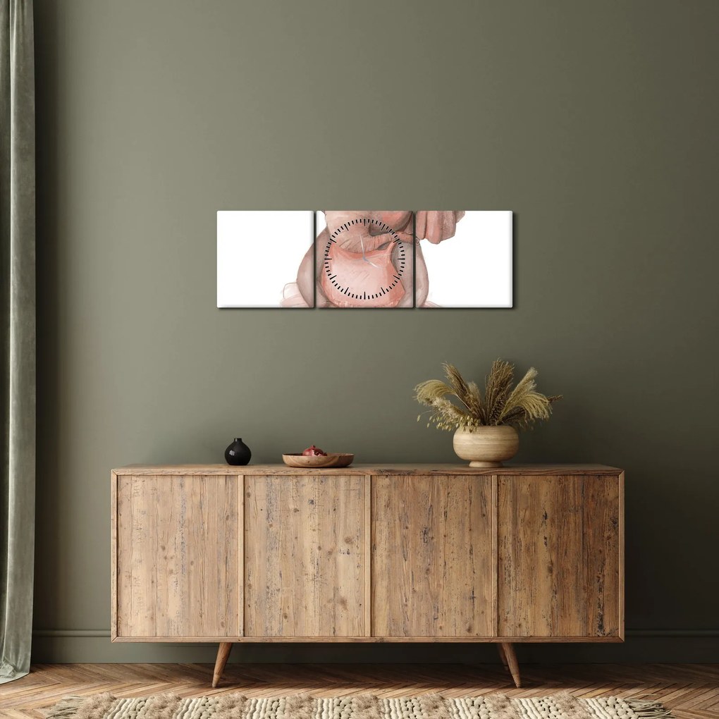 Kép - Akvarell állatka N⁰5 (órával) (90x30 cm)