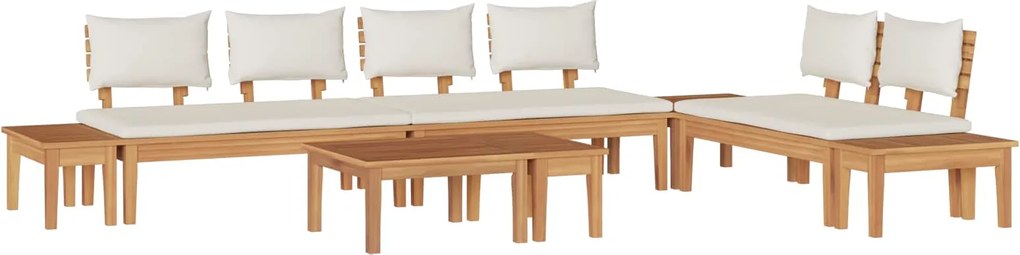 vidaXL Kerti Kanapé Szett 5 pcs Barna és Krém