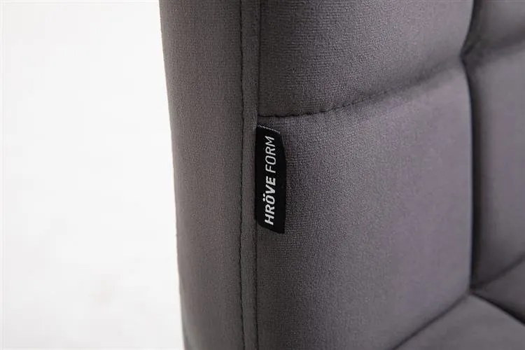 HR7009N Grafit modern velúr szék arany lábbal