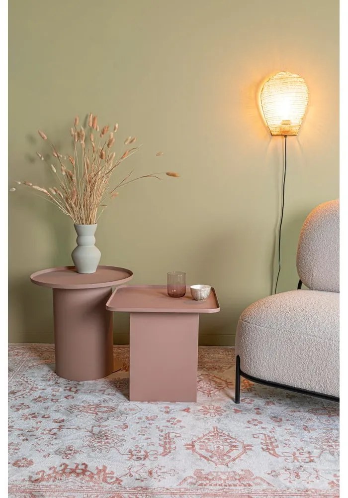 Fém kerek tárolóasztal ø 45,5 cm Sverre – White Label