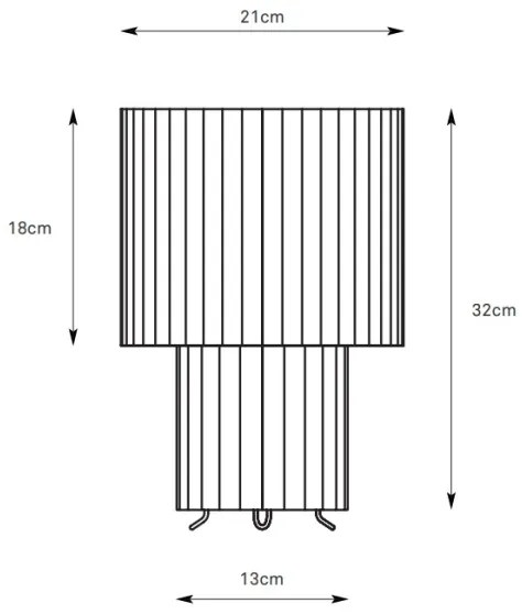 Markslöjd 108896 - Asztali lámpa CATIS 1xE27/60W/230V 32 cm szürke