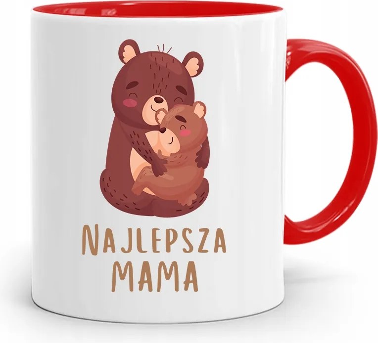 Piros Bögre Ajándék A Legjobb Anyukának fényképes nyomtatással