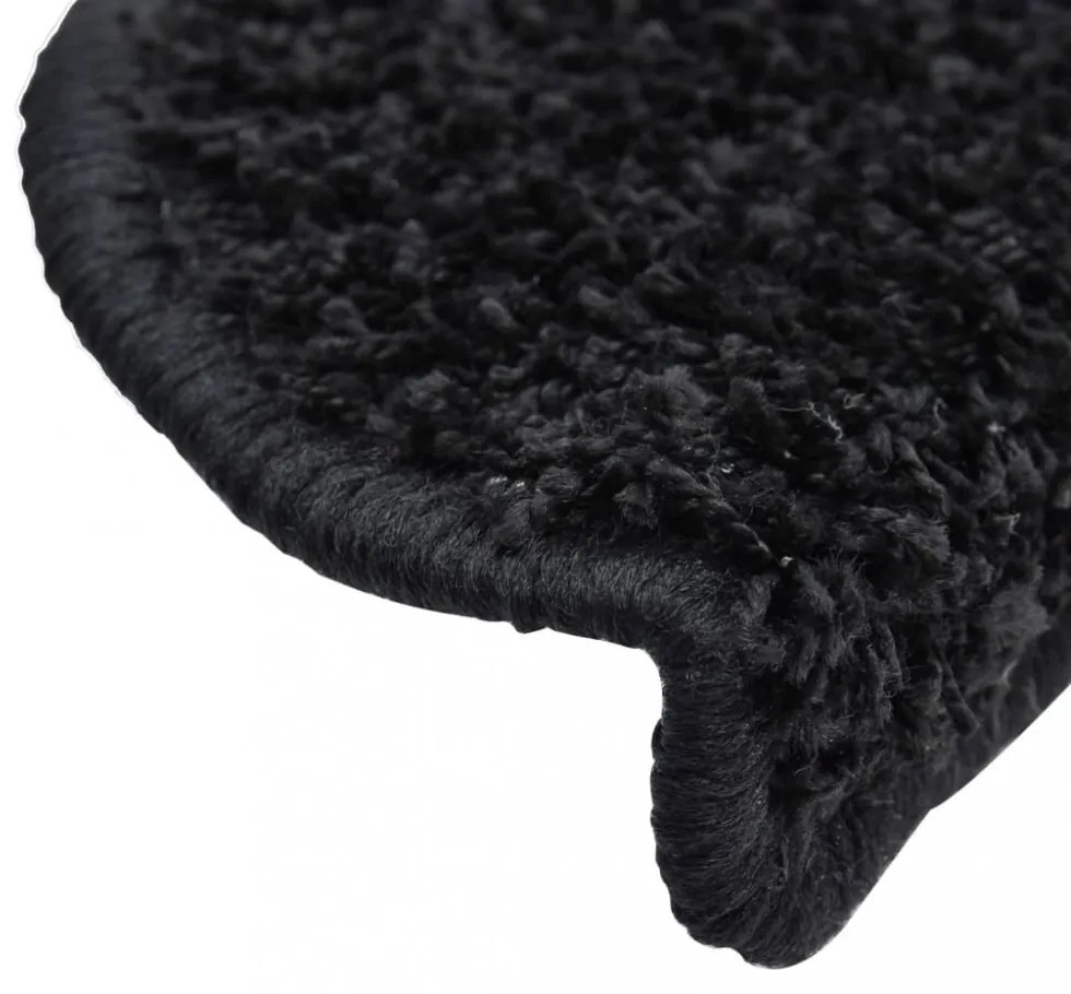 vidaXL 10 db fekete lépcsőszőnyeg 65 x 21 x 4 cm