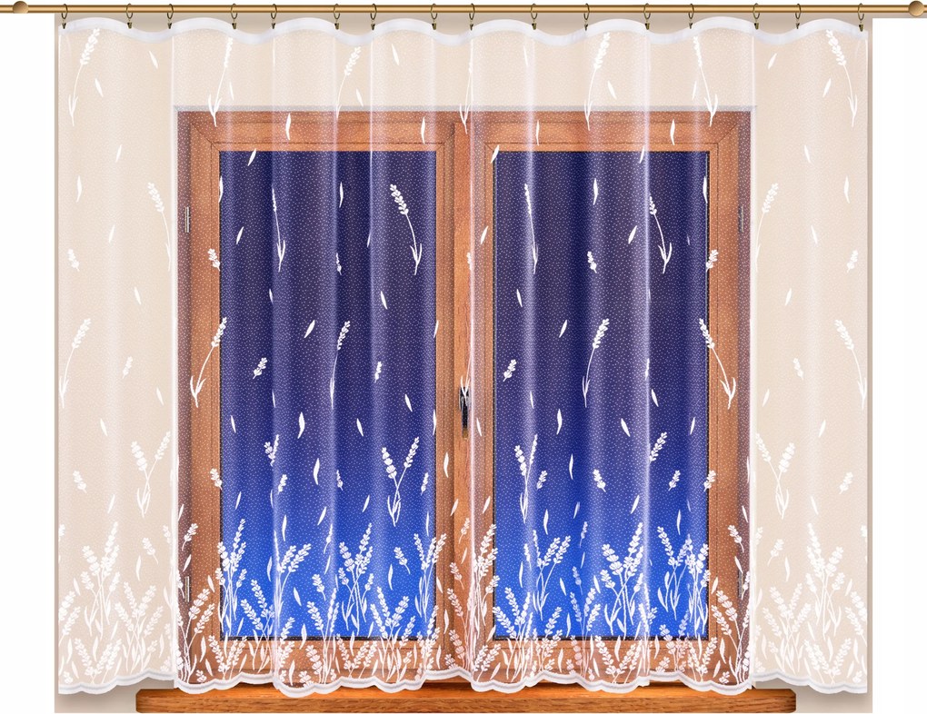 Mg Függöny 14603 Levendula jacquard 250x250 szalaggal