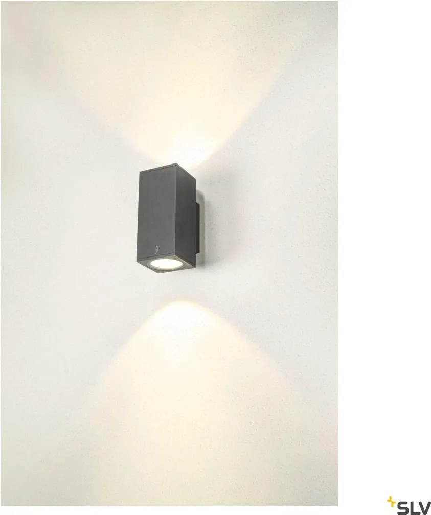 SLV 1003419 ENOLA SQUARE Modern Kültéri Fali Lámpa Antracit, Átlátszó LED IP65