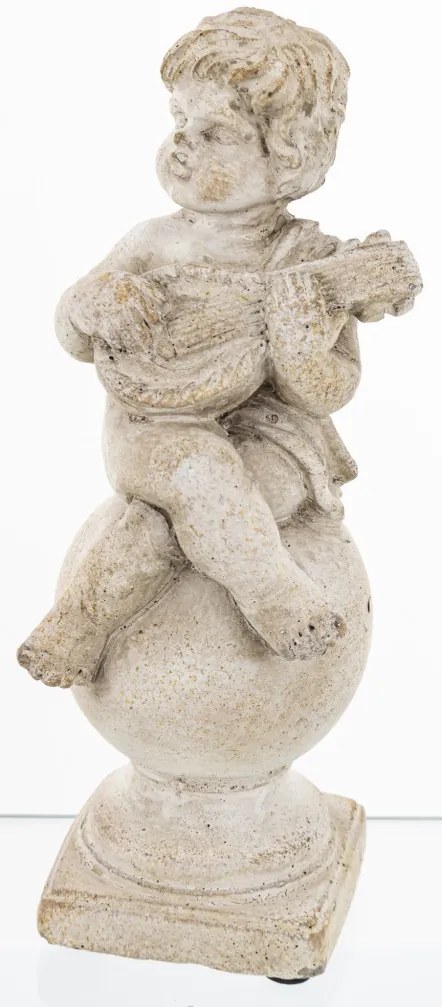 Dekoratív figura angyal Cement Szürke 19x7x7cm-2